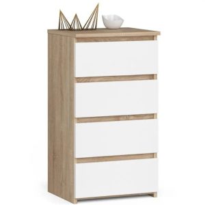 Szafka do sypialni, STILO, 4 szuflady, 40x35x74, sonoma, mat | TYLETEGOTU 834224 Szafka do sypialni, STILO, 4 szuflady, 40x35x74, sonoma, mat | TYLETEGOTU 834224