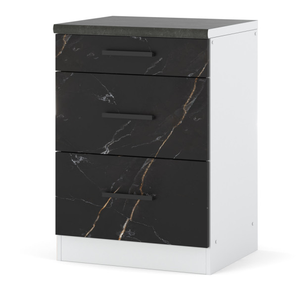 Szafka dolna 3 szuflady blande 60cm biały san sebastian 601931