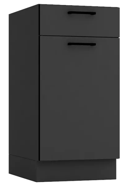 Szafka dolna z szufladą 40 cm grafit - Vero 643668