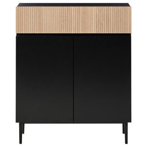 Szafka dwudrzwiowa MDF czarna 624924