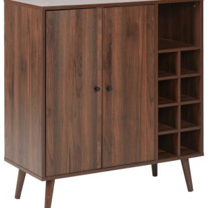 Szafka dwudrzwiowa na wino ciemne drewno 410604