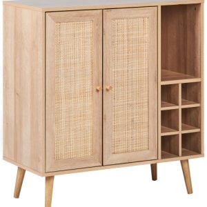 Szafka dwudrzwiowa rattan plecionka boho 410603