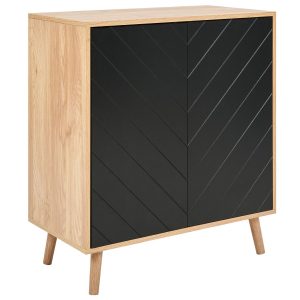 Szafka dwudrzwiowa z półkami jasne drewno MDF 783224