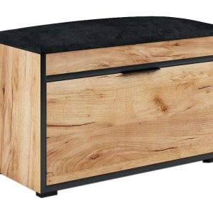 Szafka Fala 1C Dąb Craft Złoty/Czarny/K 80X37,7 X49 Cm 943680