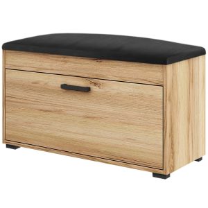 Szafka Fala 1W Dąb Craft Złoty/Czarny/C 80X37,7X49 Cm 943616