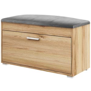 Szafka Fala 1W Dąb Craft Złoty/Szary 80X37,7X49 Cm 943677