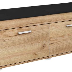 Szafka Fala 2 Dąb Craft Złoty/Czarny 100X37X49 Cm 943627 Szafka Fala 2 Dąb Craft Złoty/Czarny 100X37X49 Cm 943627