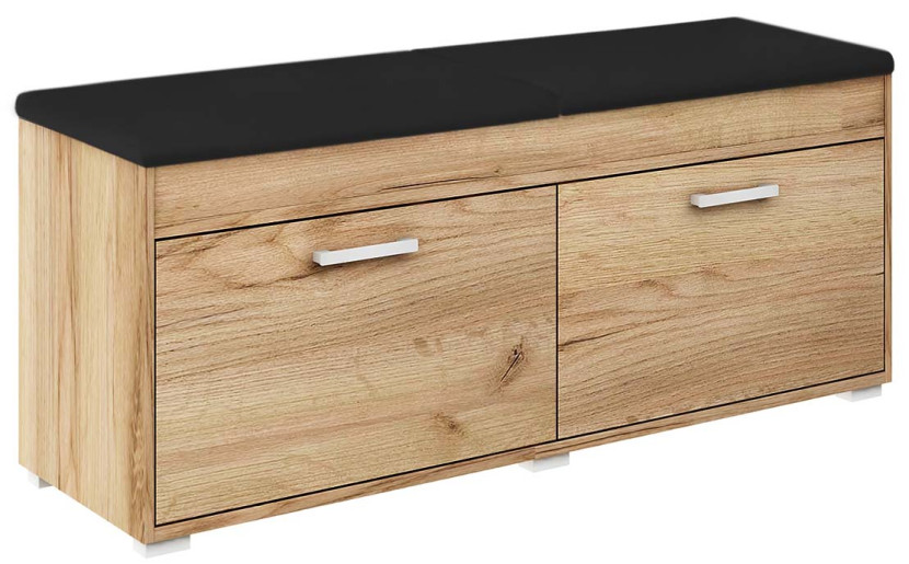 Szafka Fala 2 Dąb Craft Złoty/Czarny 100X37X49 Cm 943627