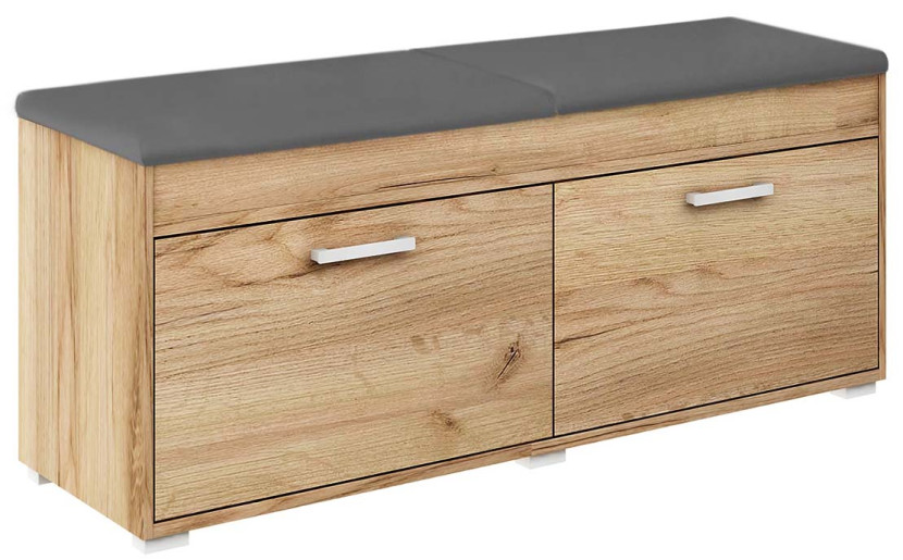 Szafka Fala 2 Dąb Craft Złoty/Szary 100X37X49 Cm 943622