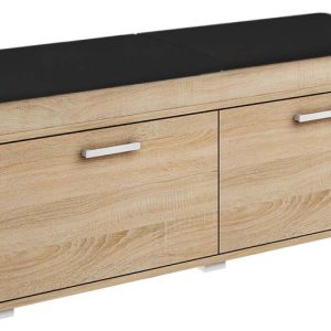 Szafka Fala 2 Dąb Sonoma/Czarny 100X37X49 Cm 943678 Szafka Fala 2 Dąb Sonoma/Czarny 100X37X49 Cm 943678