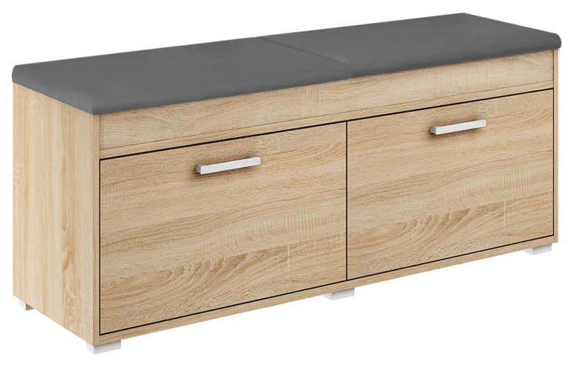 Szafka Fala 2 Dąb Sonoma/Szary 100X37X49 Cm 943617