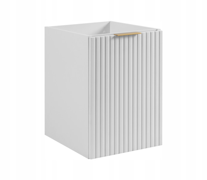 Szafka FLOW 40 cm biała ryflowany front trzy uchwyty nowoczesna 964080