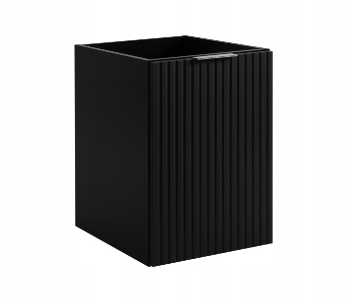 Szafka FLOW 40 cm czarna ryflowany front trzy uchwyty nowoczesna 964079