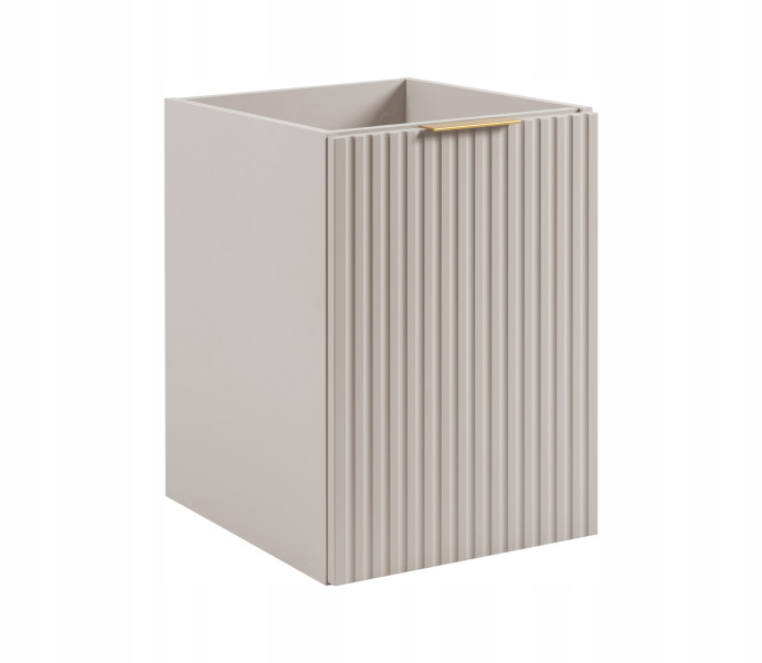 Szafka FLOW 40 cm kaszmir ryflowany front trzy uchwyty nowoczesna 964081