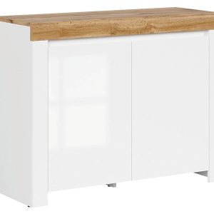 Szafka Holten 106 cm dwudrzwiowa biały połysk 37498 Szafka Holten 106 cm dwudrzwiowa biały połysk 37498