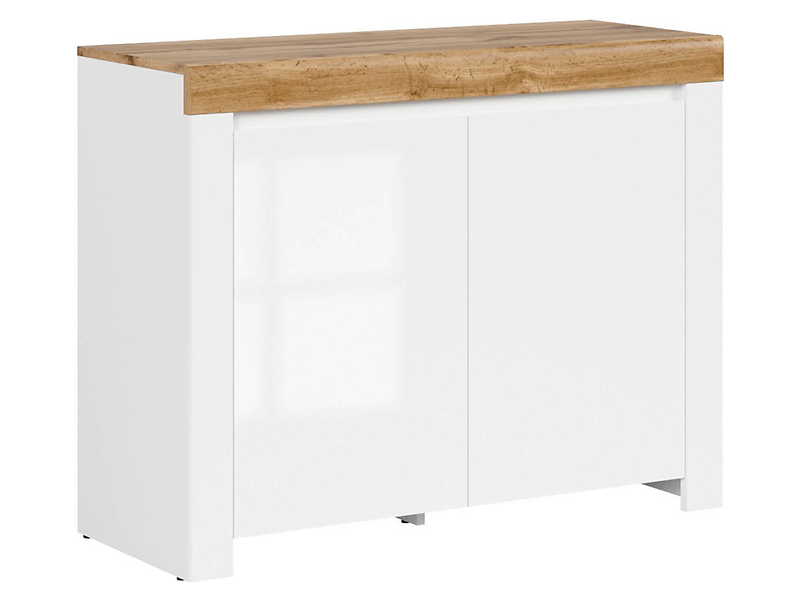 Szafka Holten 106 cm dwudrzwiowa biały połysk 37498