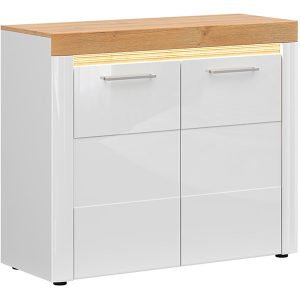 Szafka Horton 106 cm dwudrzwiowa biały połysk 46637 Szafka Horton 106 cm dwudrzwiowa biały połysk 46637