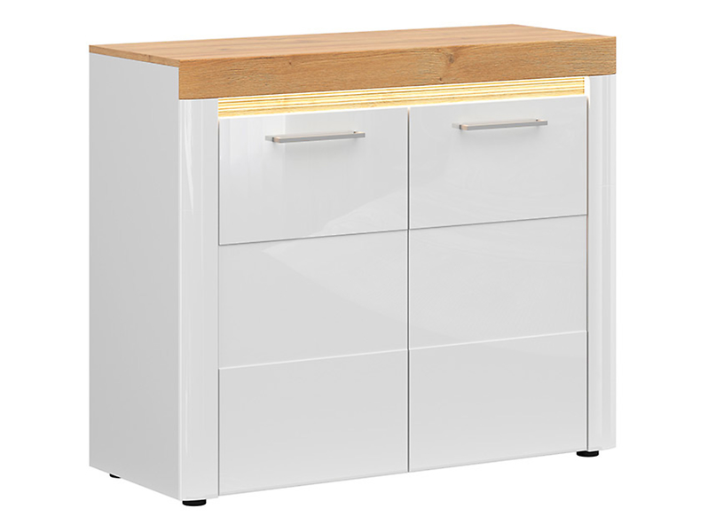 Szafka Horton 106 cm dwudrzwiowa biały połysk 46637
