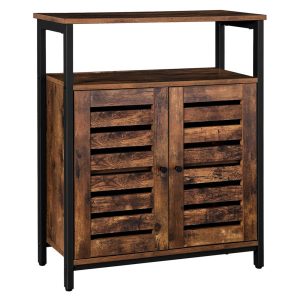 Szafka industrialna komoda z półką regał rustykalny brąz loft 70x30x80 cm 811659
