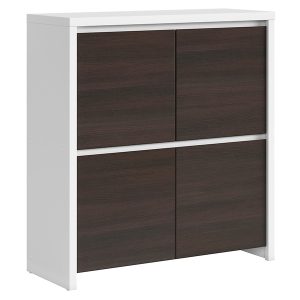 Szafka Kaspian 105 cm czterodrzwiowa biały/wenge 31005 Szafka Kaspian 105 cm czterodrzwiowa biały/wenge 31005