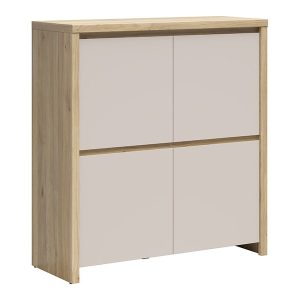 Szafka Kaspian 105 cm czterodrzwiowa dąb mauvella/kaszmir 1064860 Szafka Kaspian 105 cm czterodrzwiowa dąb mauvella/kaszmir 1064860