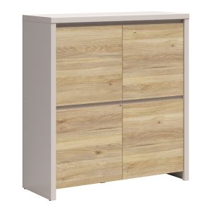 Szafka Kaspian 105 cm czterodrzwiowa kaszmir/dąb mauvella 1064861 Szafka Kaspian 105 cm czterodrzwiowa kaszmir/dąb mauvella 1064861