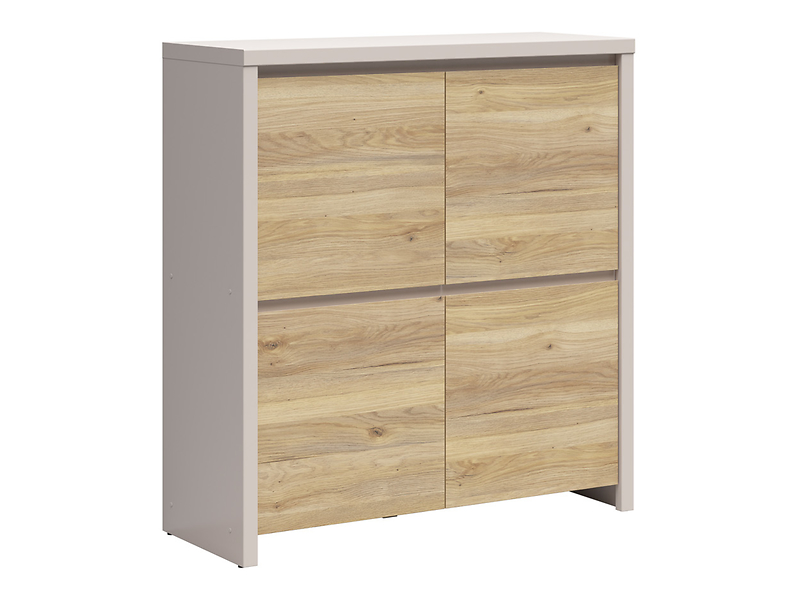Szafka Kaspian 105 cm czterodrzwiowa kaszmir/dąb mauvella 1064861
