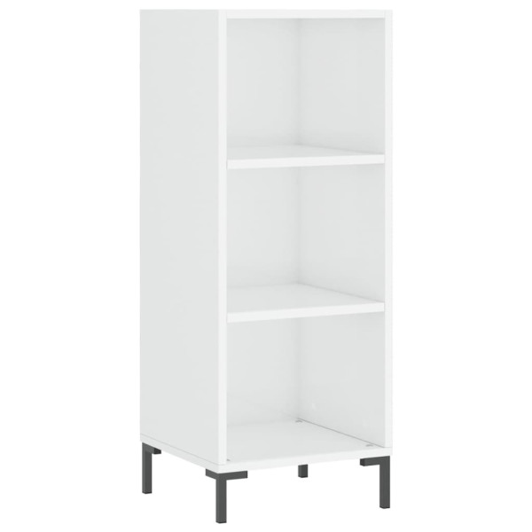 Szafka Komoda Regał Biała Połysk 34.5x32.5x90 cm do Salonu Pokoju Sypialni 739134