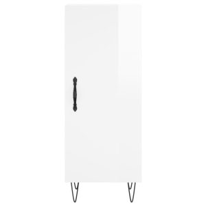 Szafka Komoda Regał Biała Połysk 34.5x34x90 cm do Salonu Pokoju Sypialni 740479 Szafka Komoda Regał Biała Połysk 34.5x34x90 cm do Salonu Pokoju Sypialni 740479
