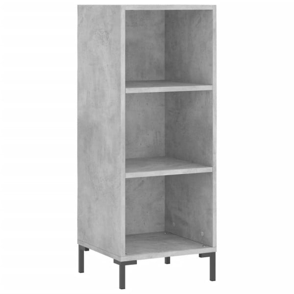 Szafka Komoda Regał Szara Beton 34.5x32.5x90 cm do Salonu Pokoju Sypialni 740499