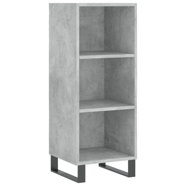 Szafka Komoda Regał Szara Beton 34.5x32.5x90 cm do Salonu Pokoju Sypialni 740231