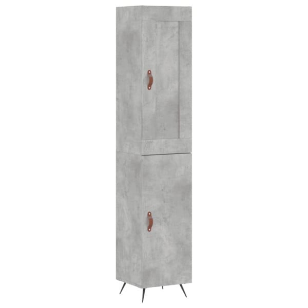 Szafka Komoda Szara Beton z Drzwiami 34.5x34x180 cm do Salonu Pokoju 741732
