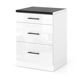 Szafka kuchenna 40cm 3 szuflady dolna spremium biały połysk 374153 Szafka kuchenna 40cm 3 szuflady dolna spremium biały połysk 374153