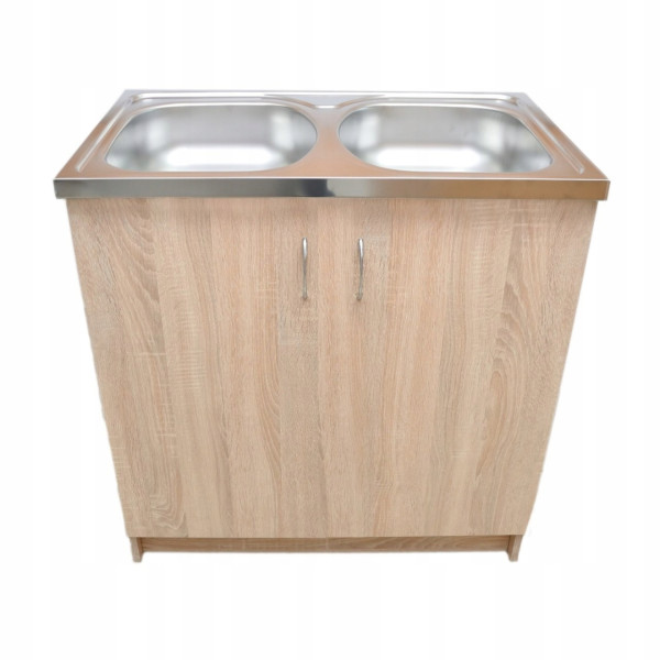 Szafka kuchenna dąb sonoma pod zlewozmywak 80x50 stojąca 465683