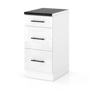Szafka kuchenna dolna 3 szuflady 40cm spremium biały połysk 373899 Szafka kuchenna dolna 3 szuflady 40cm spremium biały połysk 373899