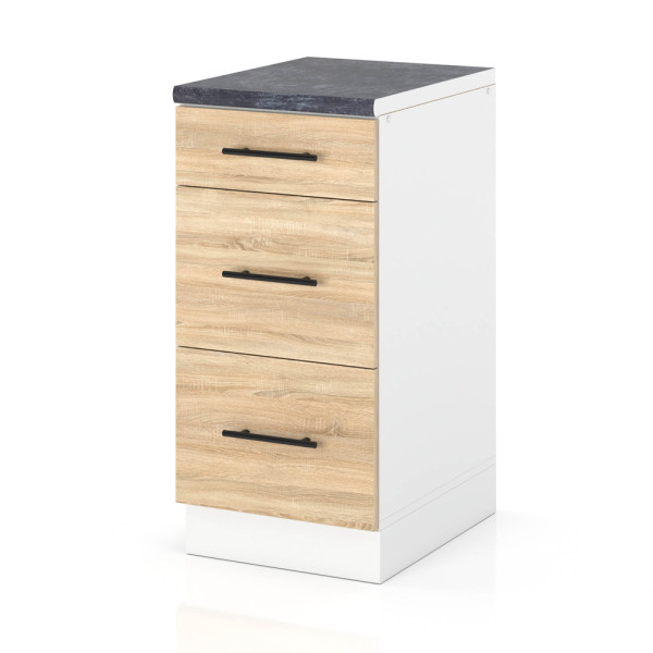 Szafka kuchenna dolna 3 szuflady 40cm spremium dąb sonoma 373993