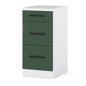 Szafka kuchenna dolna 3 szuflady blande 40cm biała zieleń 373843