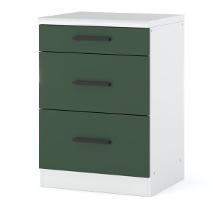Szafka kuchenna dolna 3 szuflady blande 60cm biała zieleń 374157