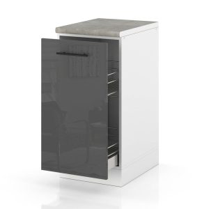 Szafka kuchenna dolna cargo duża 40cm spremium szary połysk 378056 Szafka kuchenna dolna cargo duża 40cm spremium szary połysk 378056