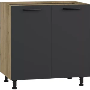 Szafka kuchenna dolna dąb craft + antracyt – Vereon 647285 Szafka kuchenna dolna dąb craft + antracyt – Vereon 647285