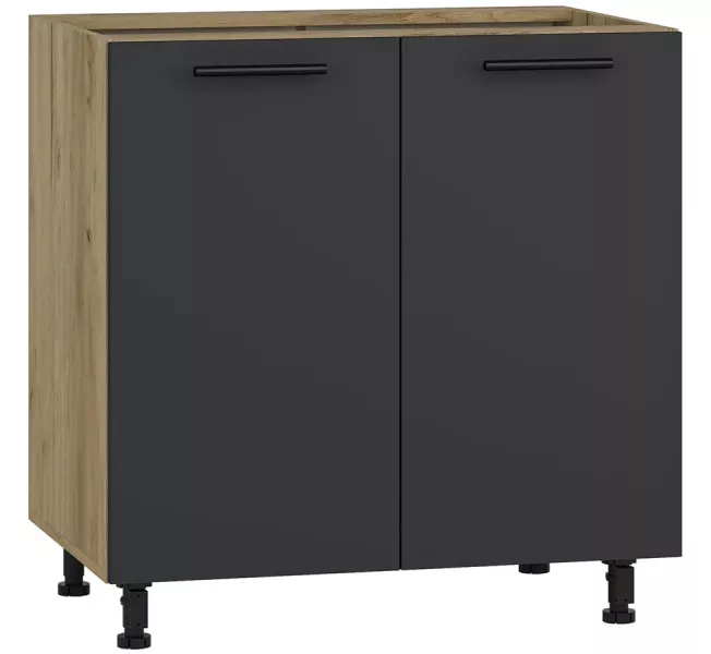 Szafka kuchenna dolna dąb craft + antracyt - Vereon 647285