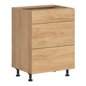 Szafka kuchenna dolna Hamper 60 cm z szufladami cichy domyk dąb hikora 398866 Szafka kuchenna dolna Hamper 60 cm z szufladami cichy domyk dąb hikora 398866