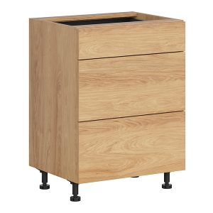 Szafka kuchenna dolna Hamper 60 cm z szufladami cichy domyk dąb hikora 398873 Szafka kuchenna dolna Hamper 60 cm z szufladami cichy domyk dąb hikora 398873