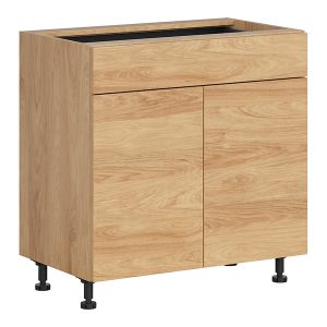 Szafka kuchenna dolna Hamper 80 cm dwudrzwiowa z szufladą cichy domyk dąb hikora 398861 Szafka kuchenna dolna Hamper 80 cm dwudrzwiowa z szufladą cichy domyk dąb hikora 398861