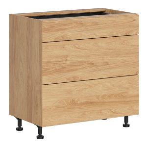 Szafka kuchenna dolna Hamper 80 cm z szufladami cichy domyk dąb hikora 398877 Szafka kuchenna dolna Hamper 80 cm z szufladami cichy domyk dąb hikora 398877