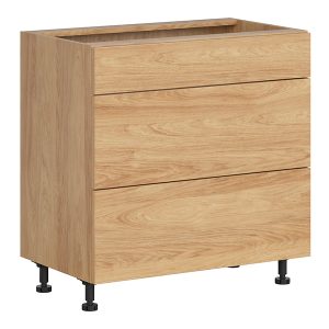Szafka kuchenna dolna Hamper 80 cm z szufladami cichy domyk dąb hikora 398864 Szafka kuchenna dolna Hamper 80 cm z szufladami cichy domyk dąb hikora 398864