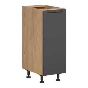 Szafka kuchenna dolna Iris 30 cm z koszem cargo grafitowa 454602
