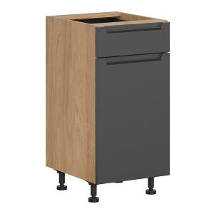 Szafka kuchenna dolna Iris 40 cm prawa z szufladą cichy domyk grafitowa 454572 Szafka kuchenna dolna Iris 40 cm prawa z szufladą cichy domyk grafitowa 454572