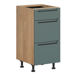 Szafka kuchenna dolna Iris 40 cm z szufladami cichy domyk zieleń boho 382118