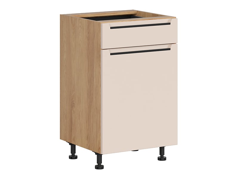 Szafka kuchenna dolna Iris 50 cm lewa z szufladą cichy domyk alahamra mat 454436